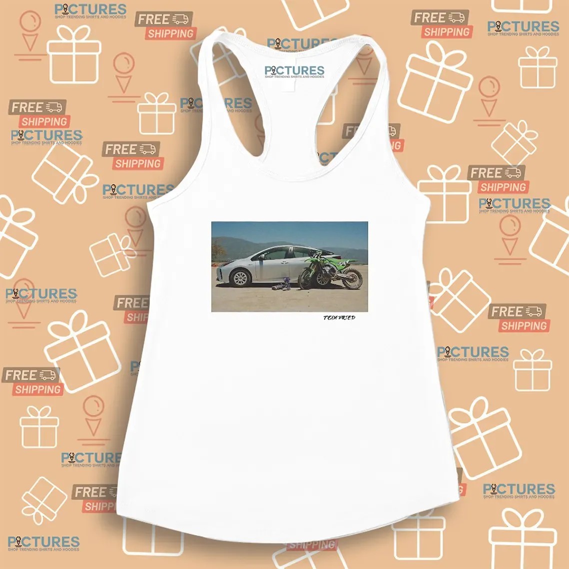 Team Fried Foreign Car And Motorbike Photo T Shirt