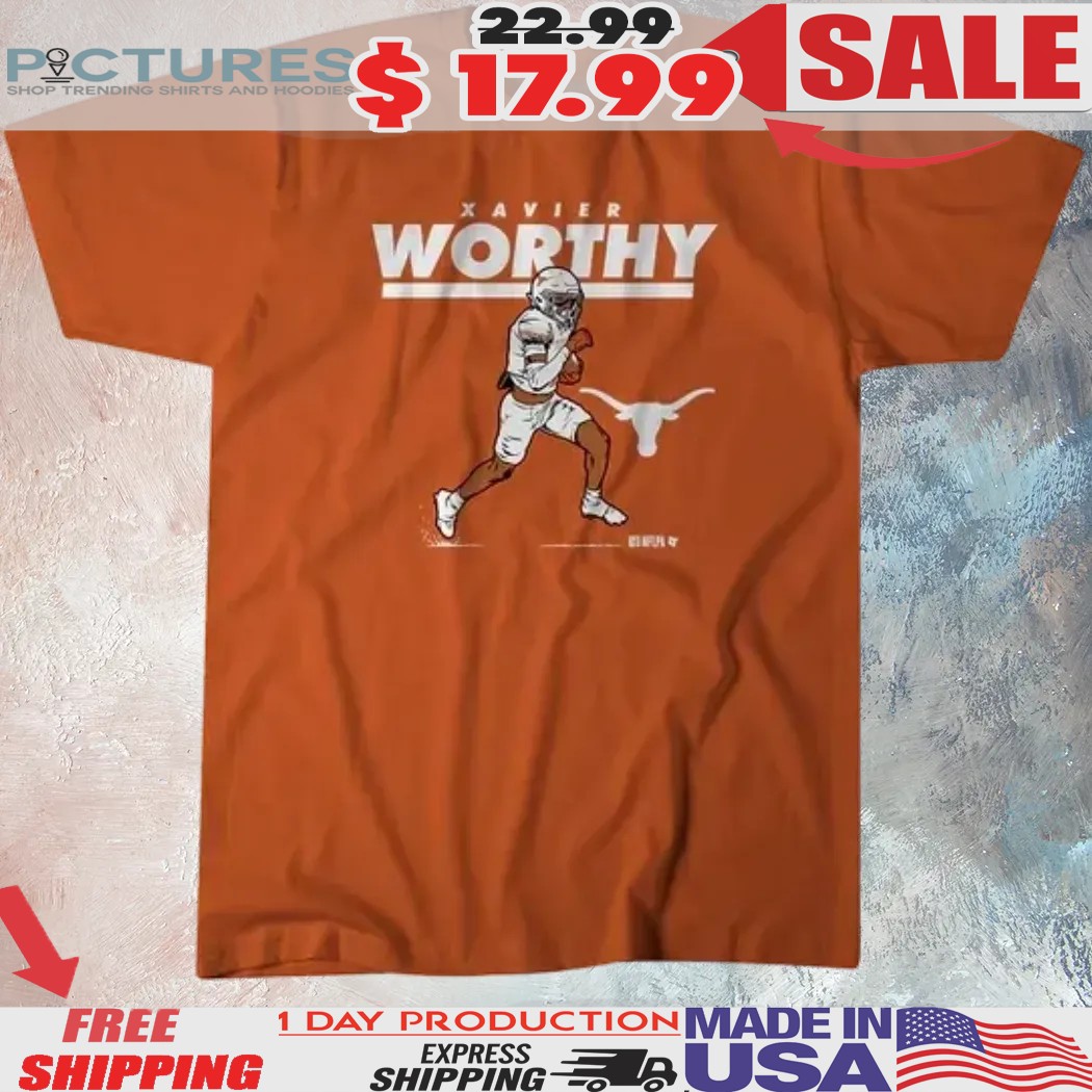 Texas Longhorns Football Xavier Worthy Superstar Pose Shirt
