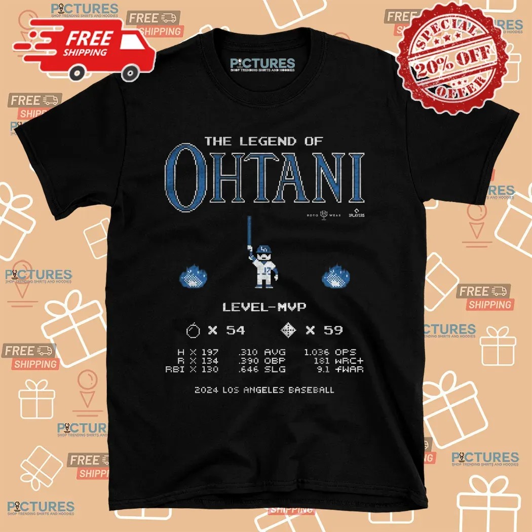 The Legend Of Ohtani Level-MVP Pixel Game Style T Shirt