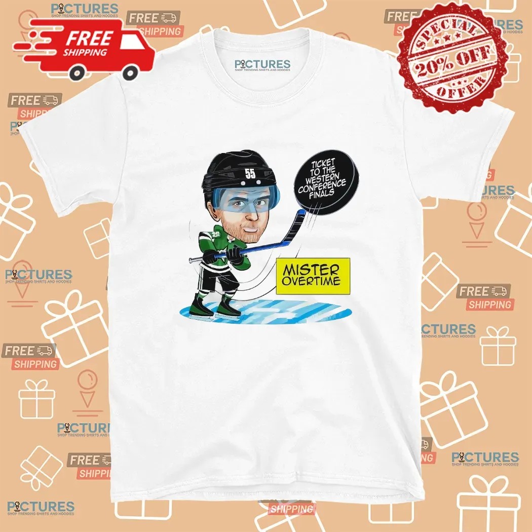 Thomas Harley Dallas Stars Mister Overtime Ticket To The Western Conference Finals Cartoon T Shirt