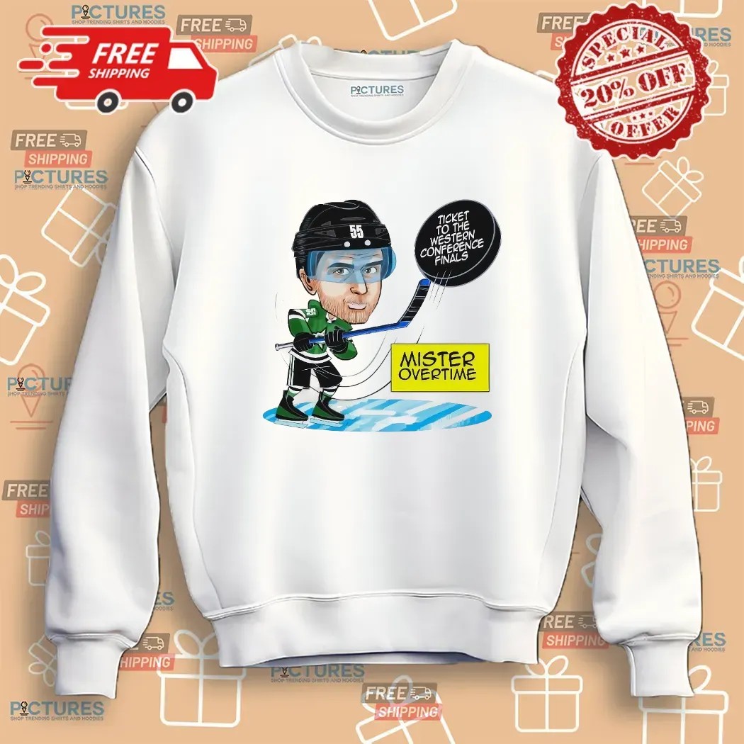Thomas Harley Dallas Stars Mister Overtime Ticket To The Western Conference Finals Cartoon T Shirt