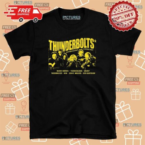 Thunderbolts Everyone Deserves A Second Shot Characters Bucky Barnes Yelena Belova T Shirt