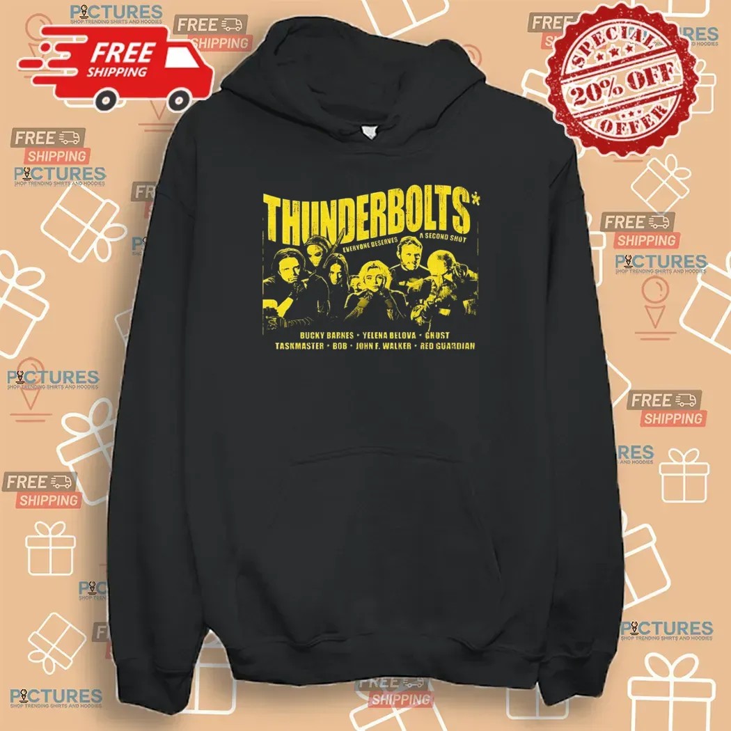 Thunderbolts Everyone Deserves A Second Shot Characters Bucky Barnes Yelena Belova T Shirt