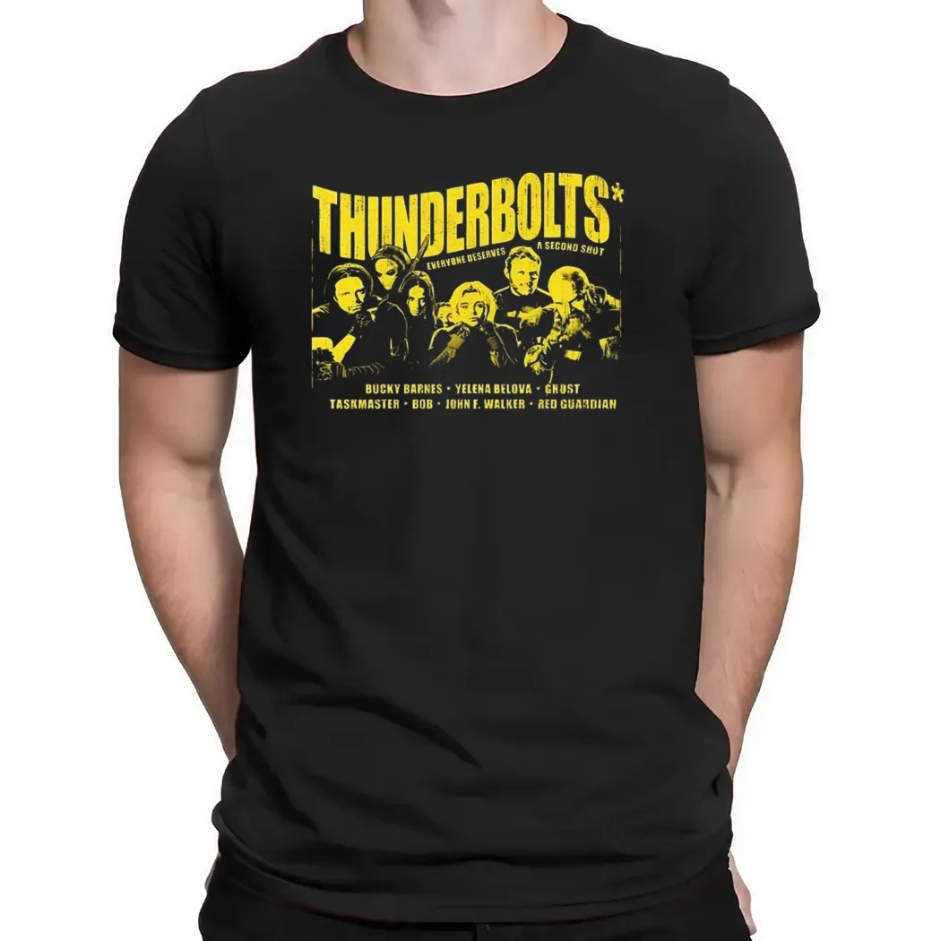 Thunderbolts Everyone Deserves A Second Shot Characters Bucky Barnes Yelena Belova T Shirt