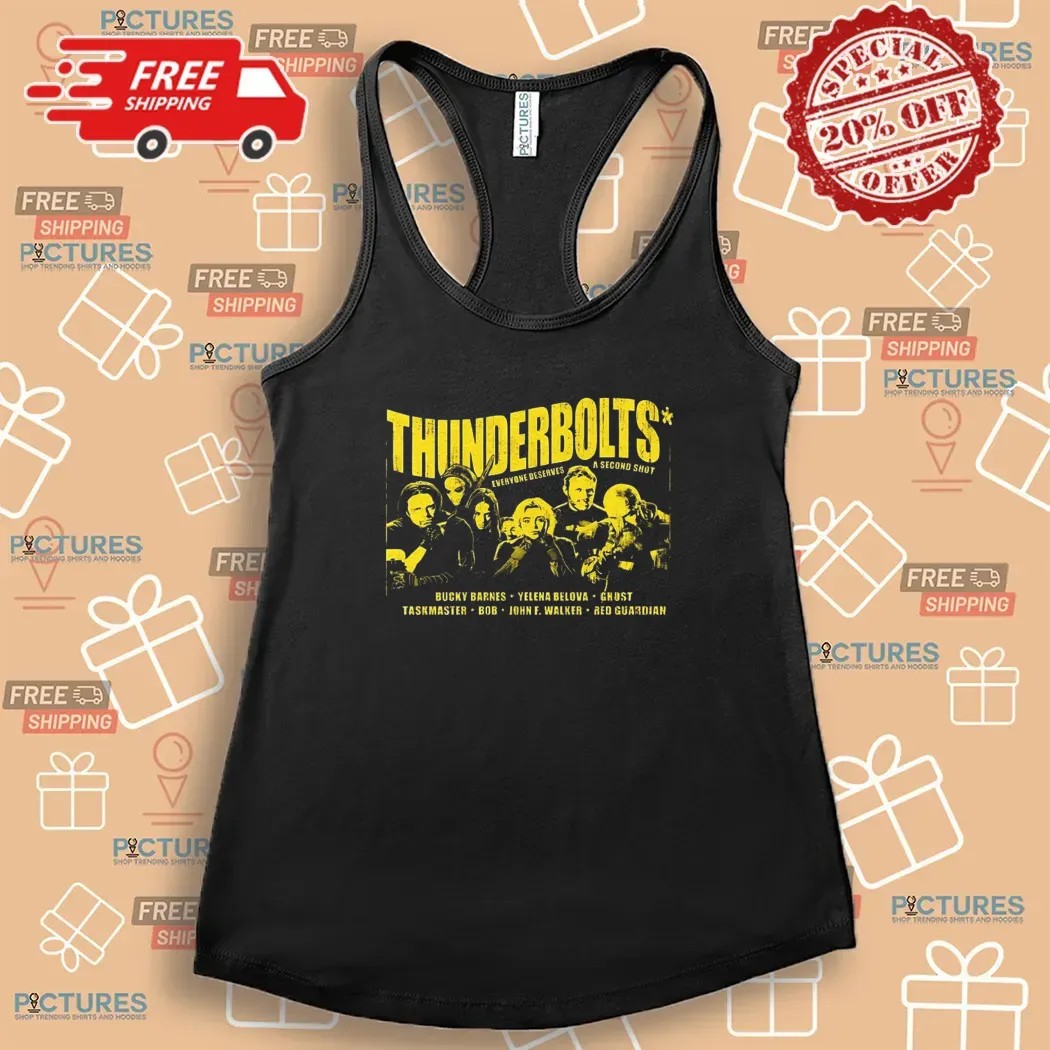 Thunderbolts Everyone Deserves A Second Shot Characters Bucky Barnes Yelena Belova T Shirt