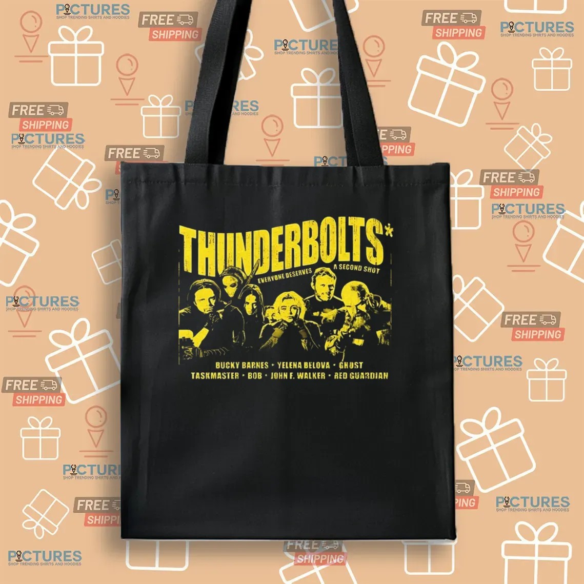 Thunderbolts Everyone Deserves A Second Shot Characters Bucky Barnes Yelena Belova T Shirt