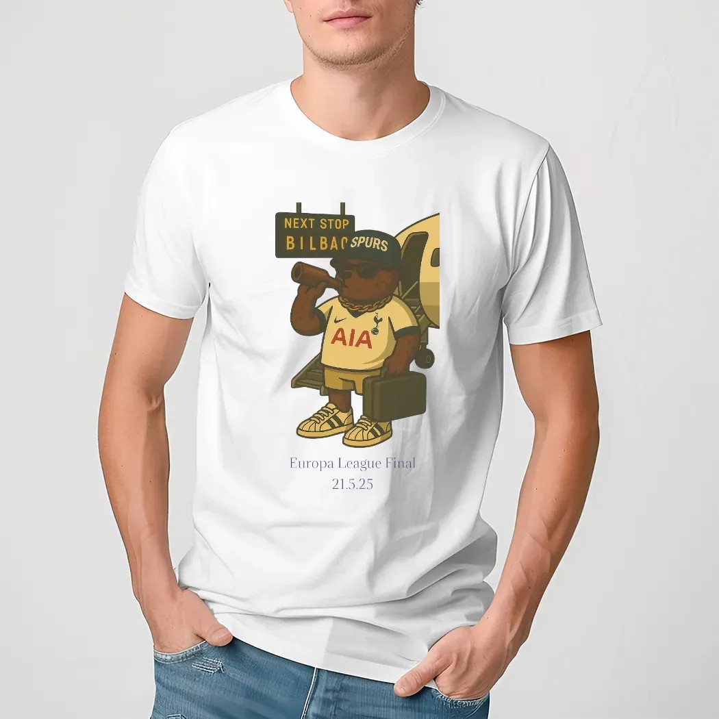 Tottenham Hotspur Football Next Stop Bilbao UEFA Europa League Final 21 May 2025 Shirt