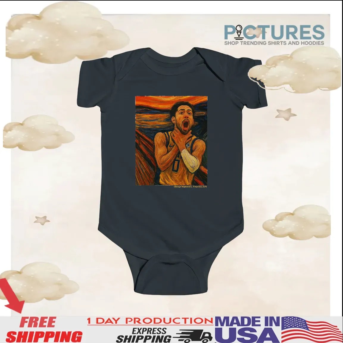 Tyrese Haliburton Indiana Basketball Game Winner Reggie Miller Tribute x The Scream Art Clutch Moments Timeless Art T Shirt