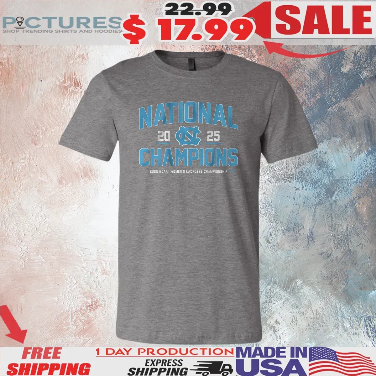 UNC Women's Lacrosse 2025 National Champions T Shirt