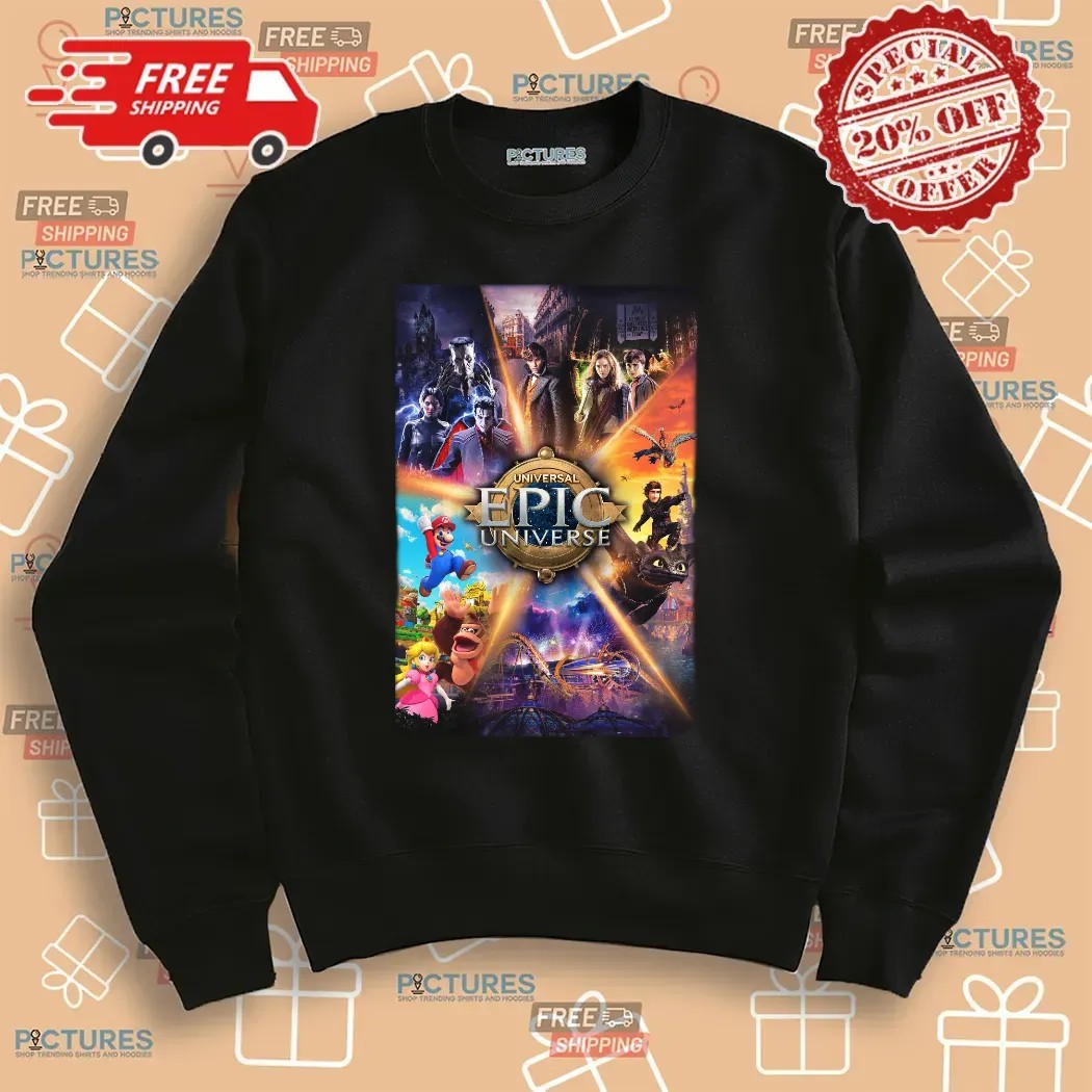 Universal Epic Universe Grand Opening May 22 2025 Key Art Poster T Shirt