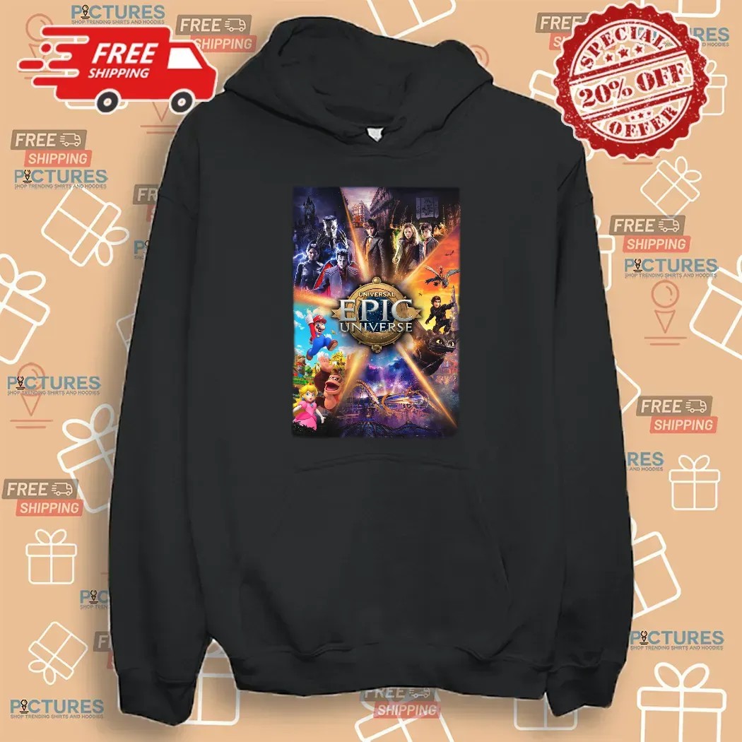 Universal Epic Universe Grand Opening May 22 2025 Key Art Poster T Shirt