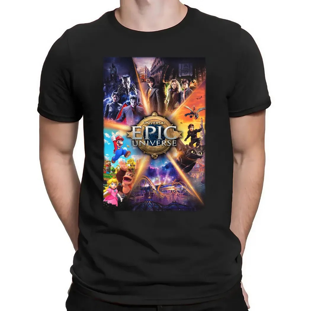 Universal Epic Universe Grand Opening May 22 2025 Key Art Poster T Shirt