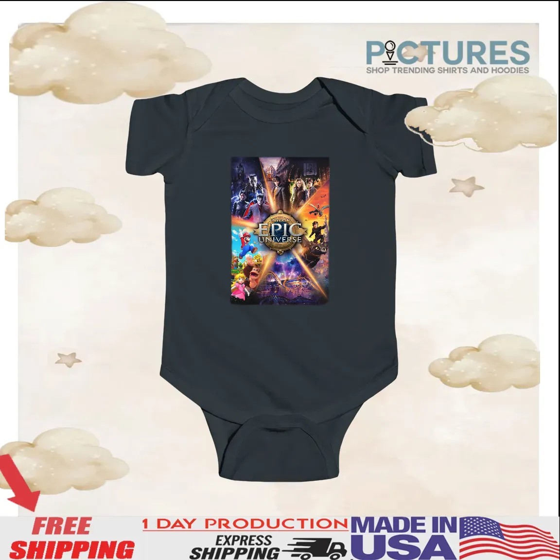 Universal Epic Universe Grand Opening May 22 2025 Key Art Poster T Shirt