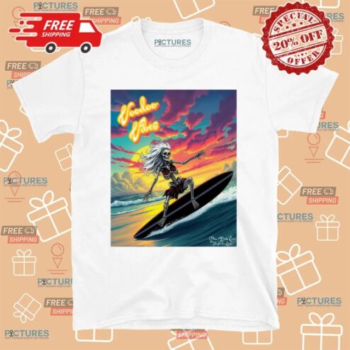 Voodoo Vibes Surfing Skeleton T Shirt