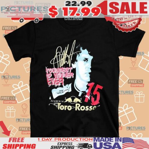Youngest Gp Winner Ever Scuderia Toro Rosso Signature Shirt