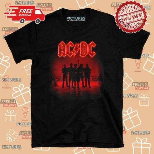 Zayn Wearing Acdc Noir AC DC Band Silhouette Photo T Shirt