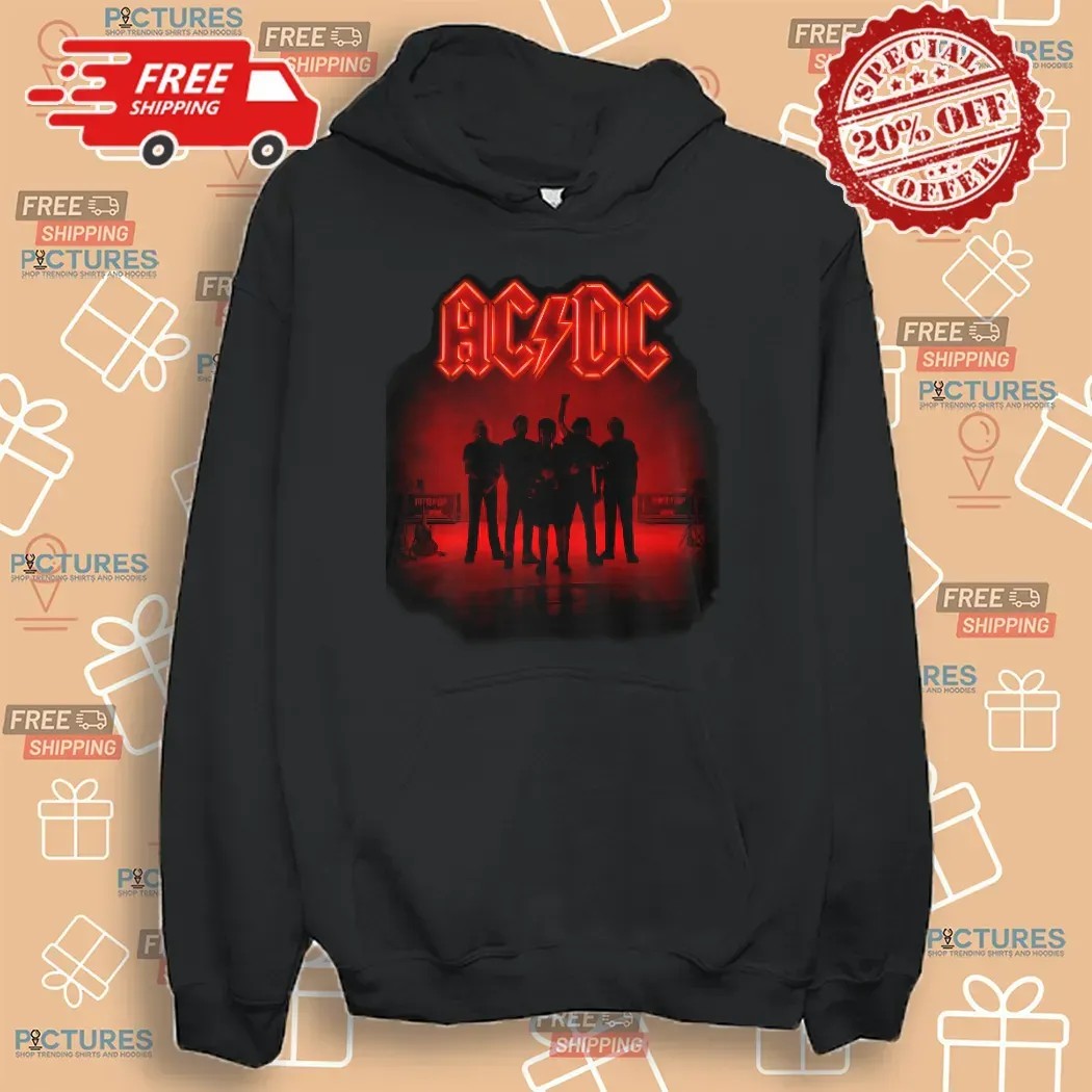 Zayn Wearing Acdc Noir AC DC Band Silhouette Photo T Shirt