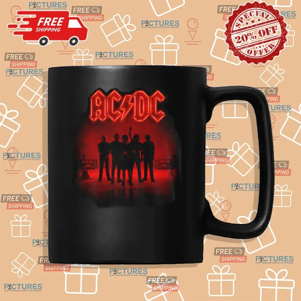 Zayn Wearing Acdc Noir AC DC Band Silhouette Photo T Shirt