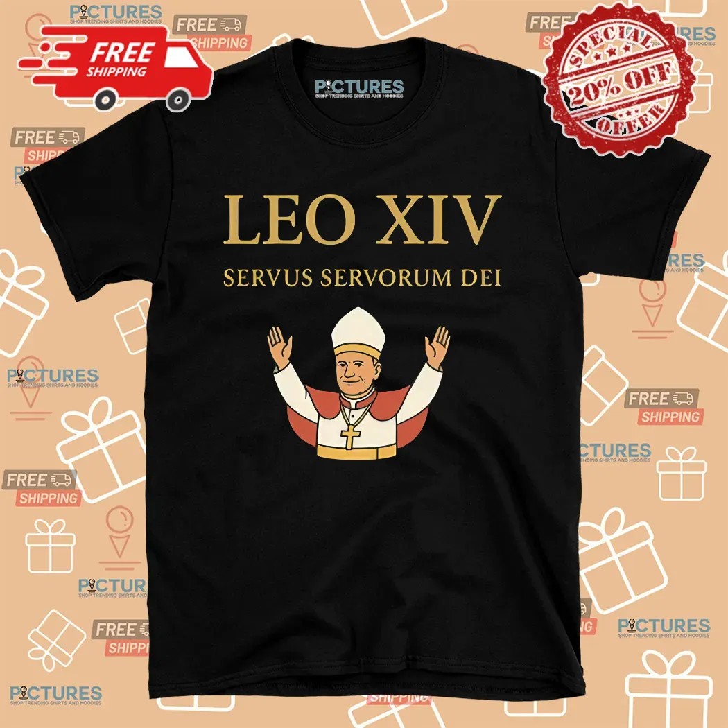 imaPope Leo XIV Servus Servorum Dei Papal Motto Catholic Shirt