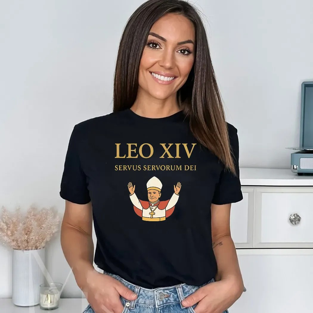 imaPope Leo XIV Servus Servorum Dei Papal Motto Catholic Shirt
