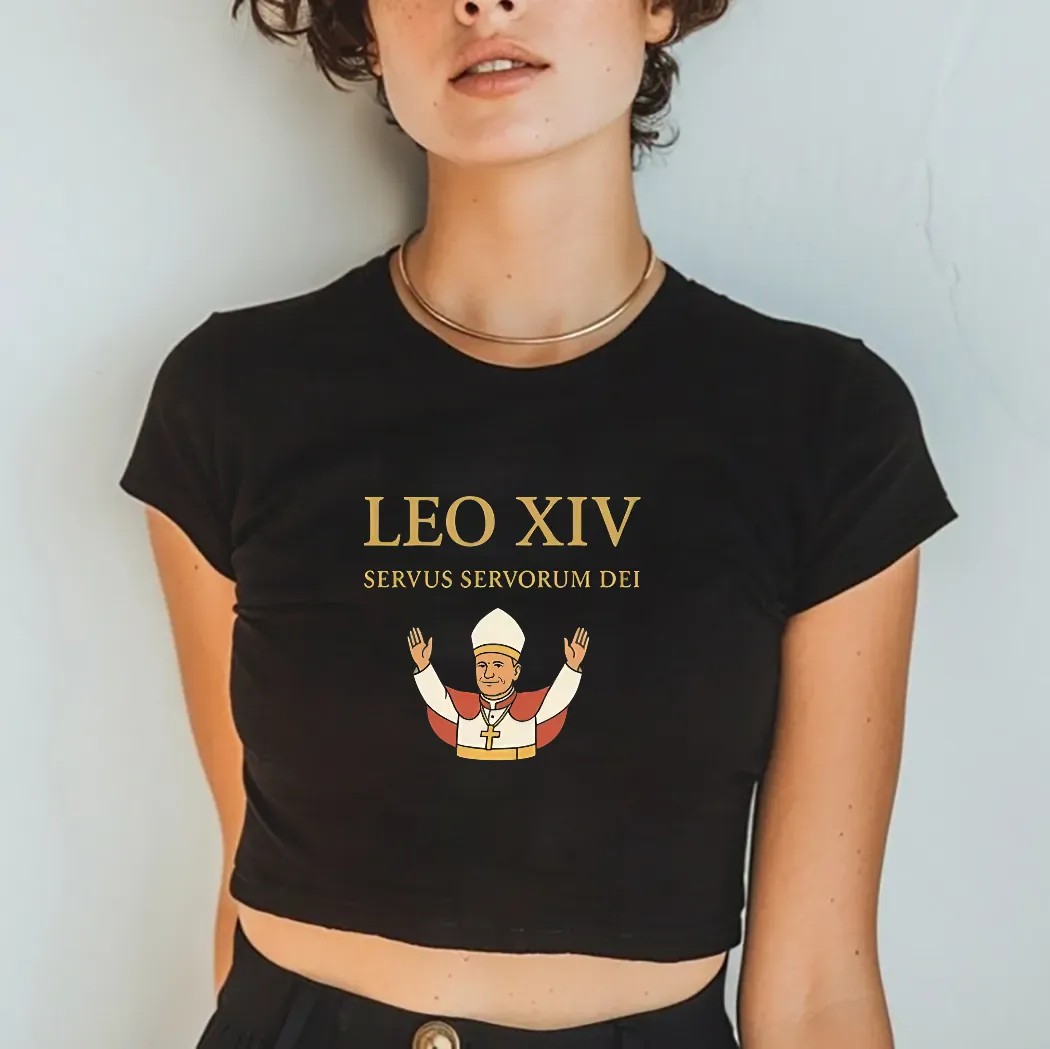 imaPope Leo XIV Servus Servorum Dei Papal Motto Catholic Shirt