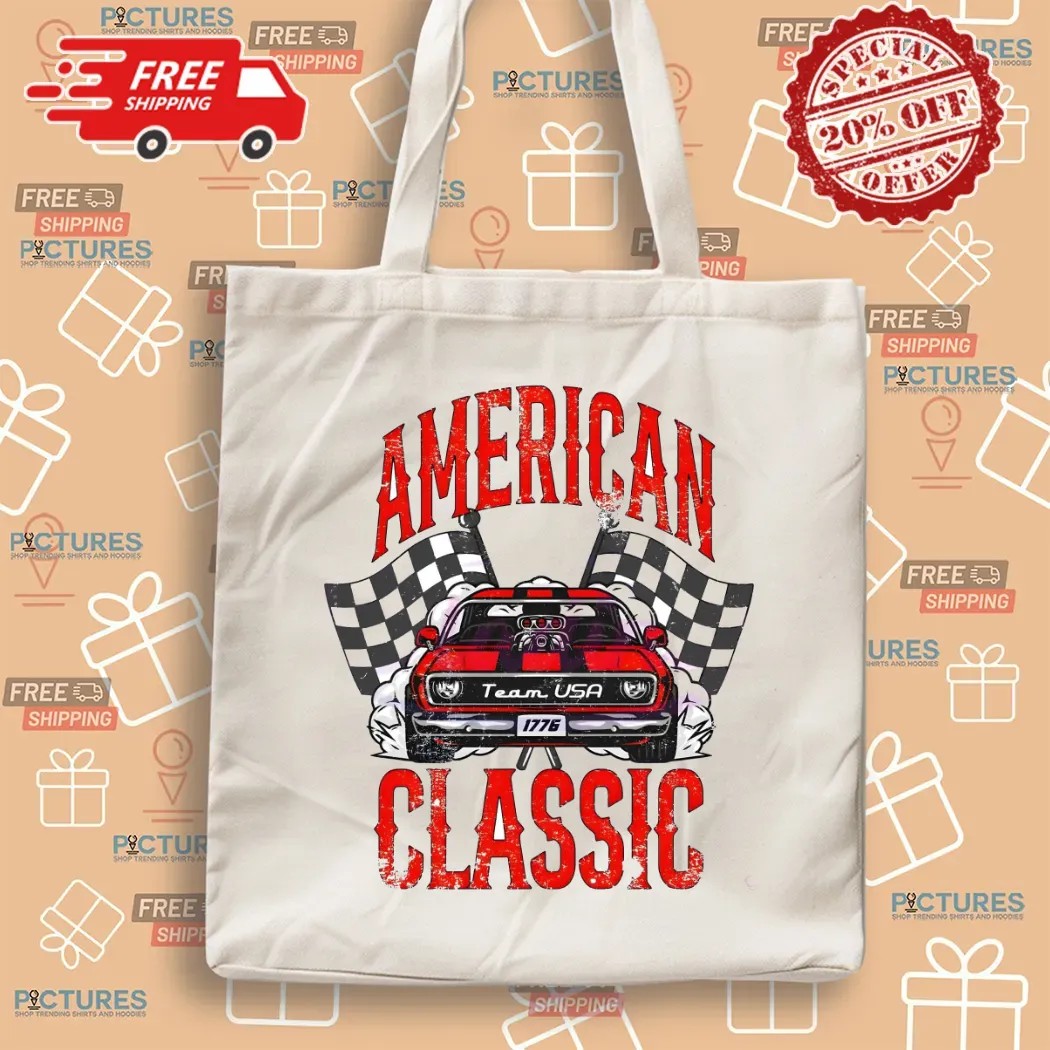 4th Of July American Classic Car Racing Team Usa 1776 T Shirt