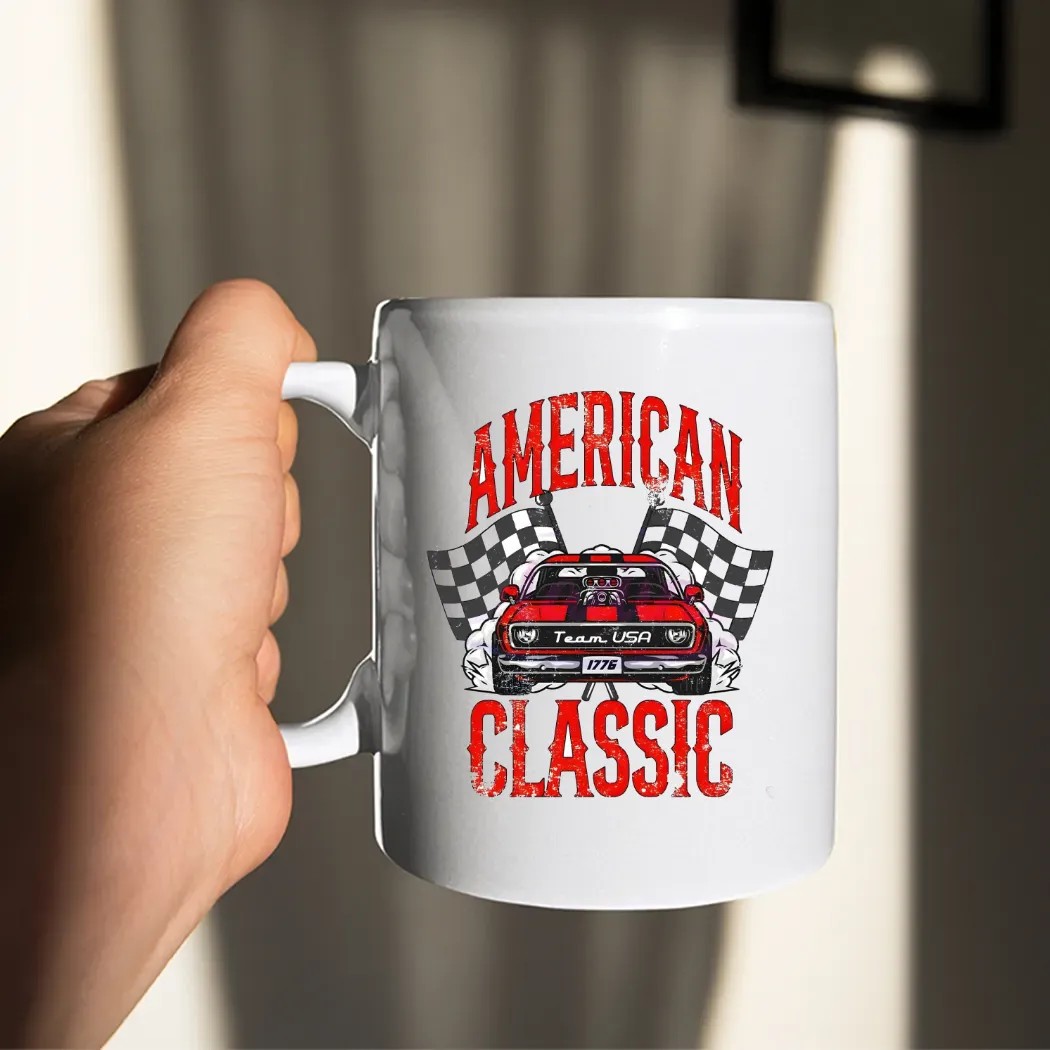 4th Of July American Classic Car Racing Team Usa 1776 T Shirt