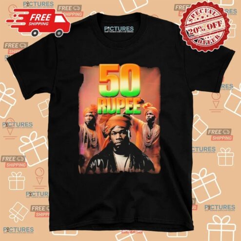 50 Cent 50 Rupee Parody T Shirt