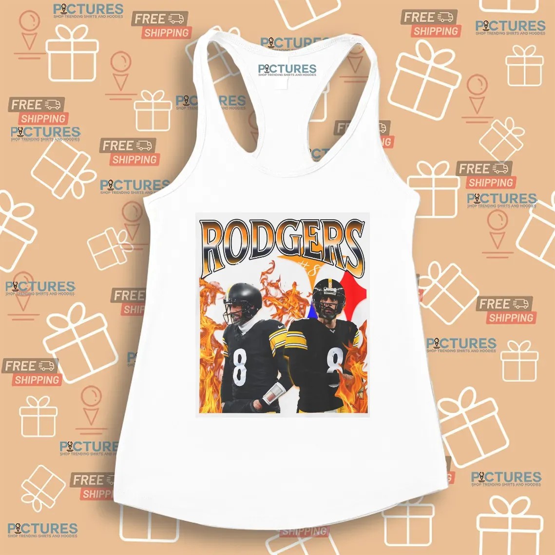 Aaron Rodgers Pittsburgh football Vintage 90s Bootleg T Shirt