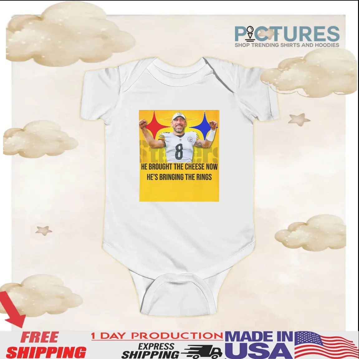 Aaron Rodgers Steelers He Brought The Cheese Now He's Bringing The Rings T Shirt