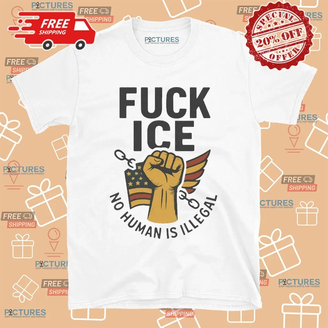 Abolish Ice No Human Is Illegal Graphic Protest T Shirt