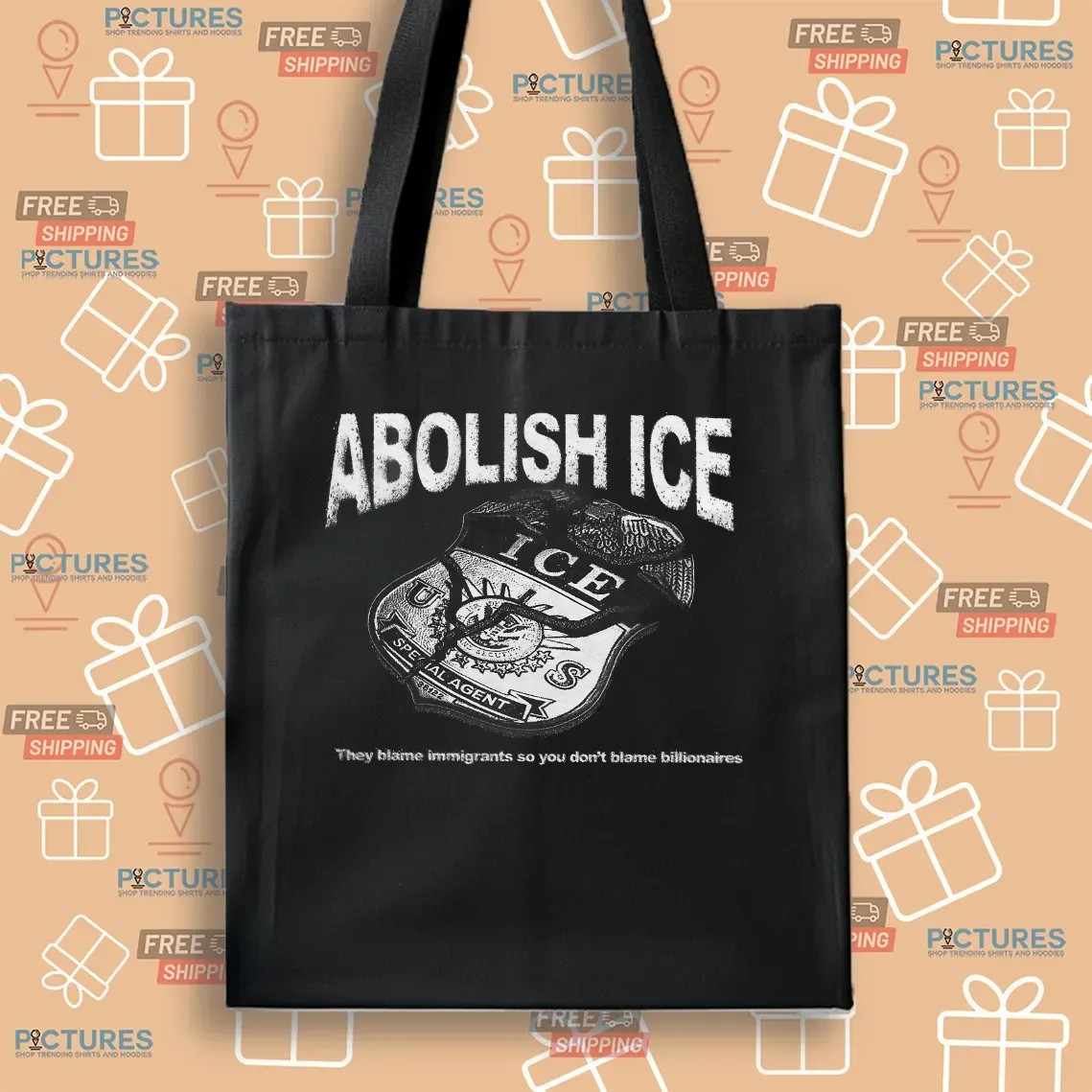 Abolish Ice They Blame Immigrants So You Don’t Blame Billionaires Badge T Shirt