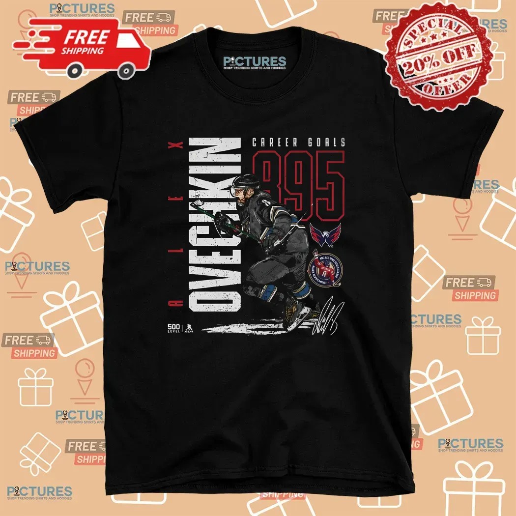 Alex Ovechkin Washington Capitals 895 Career Goals Throwback Signature T Shirt