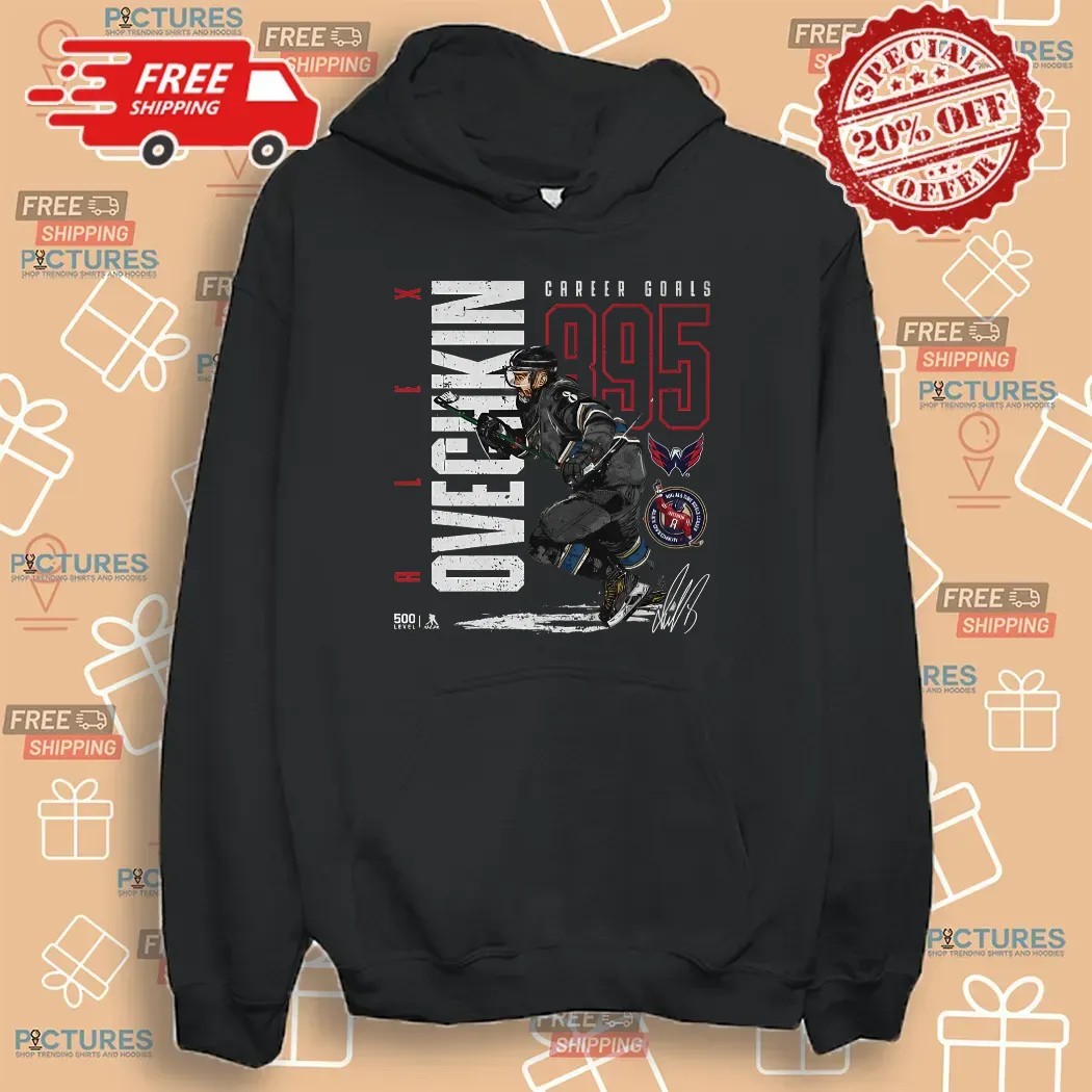 Alex Ovechkin Washington Capitals 895 Career Goals Throwback Signature T Shirt