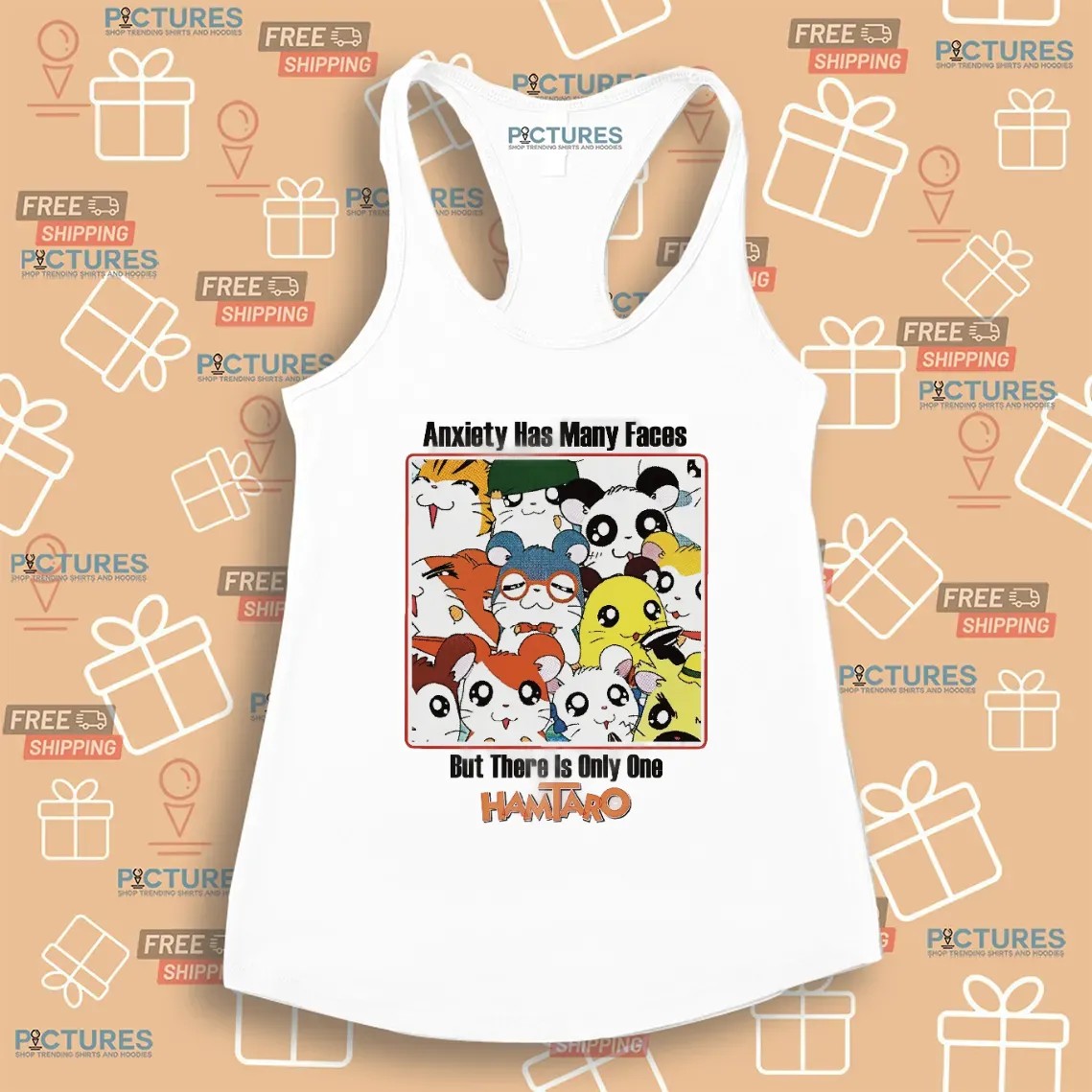 Anxiety Has Many Faces But There Is Only One Hamtaro Anxiety Parody T Shirt