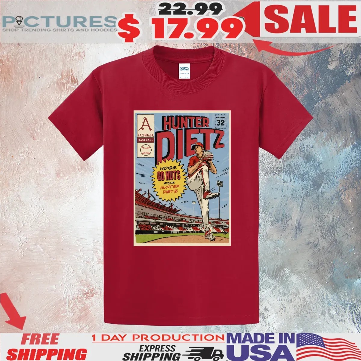 Arkansas Hunter Dietz Hogs Go Nuts For Hunter Dietz T Shirt Arkansas Hunter Dietz Hogs Go Nuts For Hunter Dietz T Shirt