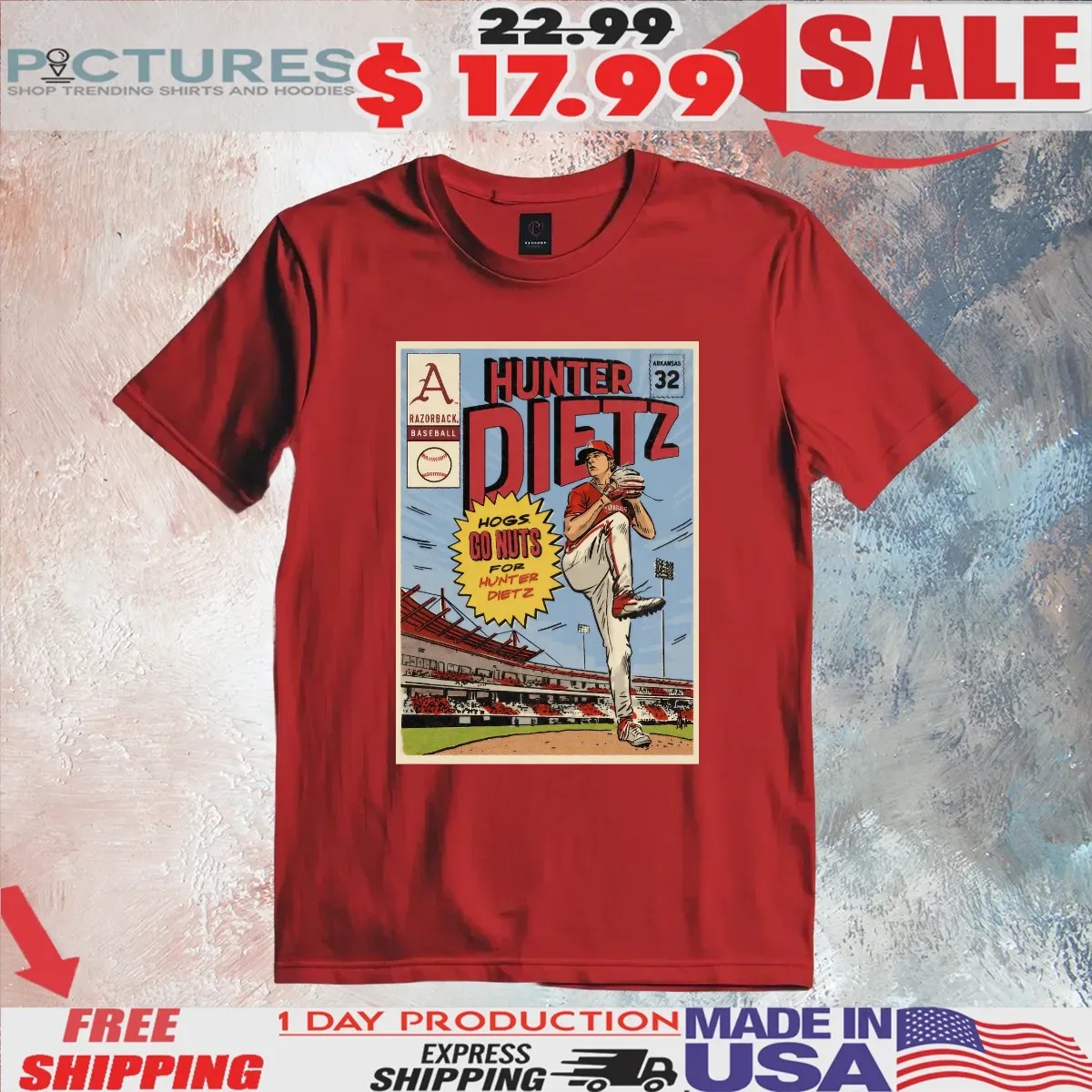 Arkansas Hunter Dietz Hogs Go Nuts For Hunter Dietz T Shirt Arkansas Hunter Dietz Hogs Go Nuts For Hunter Dietz T Shirt