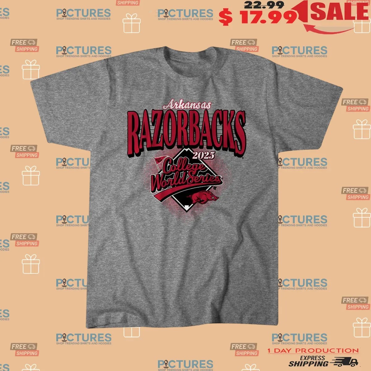 Arkansas Razorbacks Baseball 2025 College World Series T Shirt