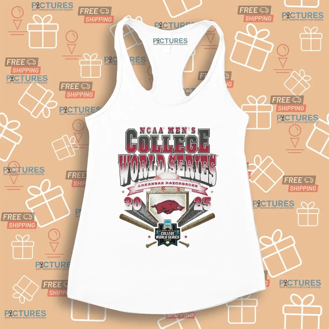 Arkansas Razorbacks Baseball NCAA Men's College World Series 2025 T Shirt