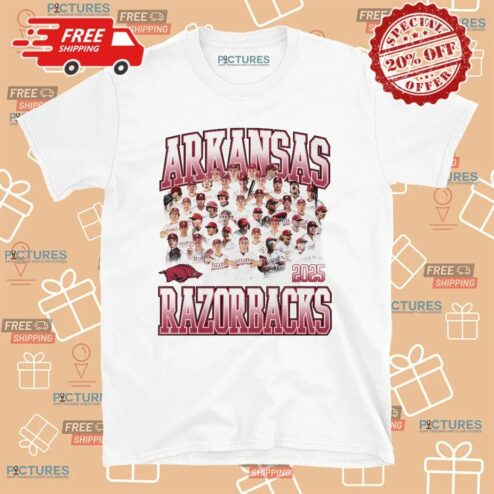 Arkansas Razorbacks Baseball Team 2025 T Shirt