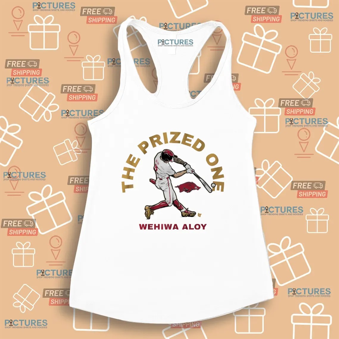 Arkansas Razorbacks Baseball Wehiwa Aloy The Prized One T Shirt