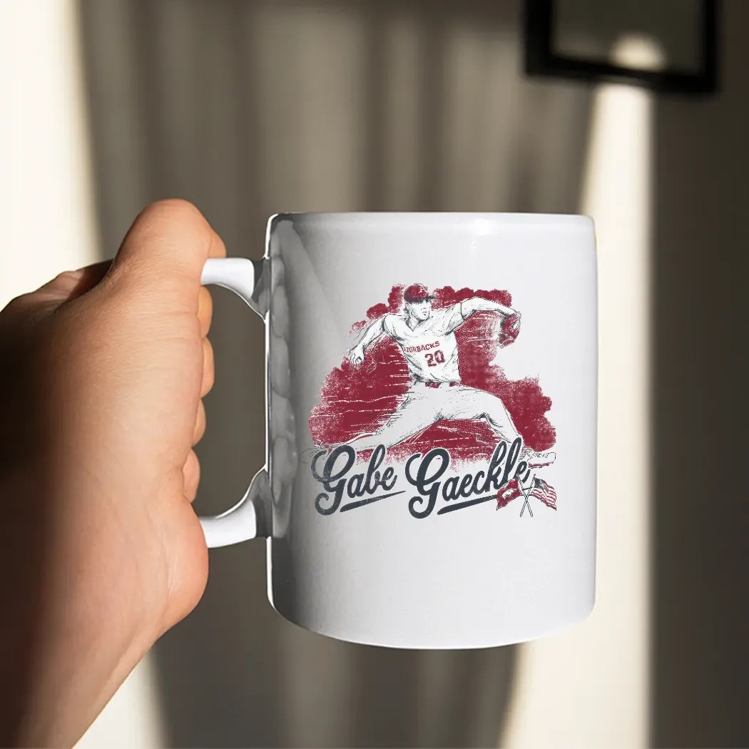 Arkansas Razorbacks Gabe Gaeckle Pitcher T Shirt Arkansas Razorbacks Gabe Gaeckle Pitcher T Shirt