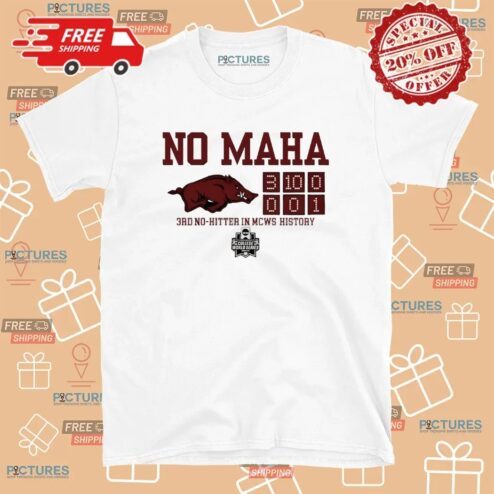Arkansas Razorbacks No-Maha 3rd No Hitter in MCWS History College World Series T Shirt