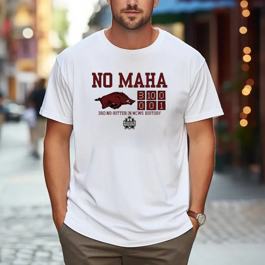 Arkansas Razorbacks No-Maha 3rd No Hitter in MCWS History College World Series T Shirt