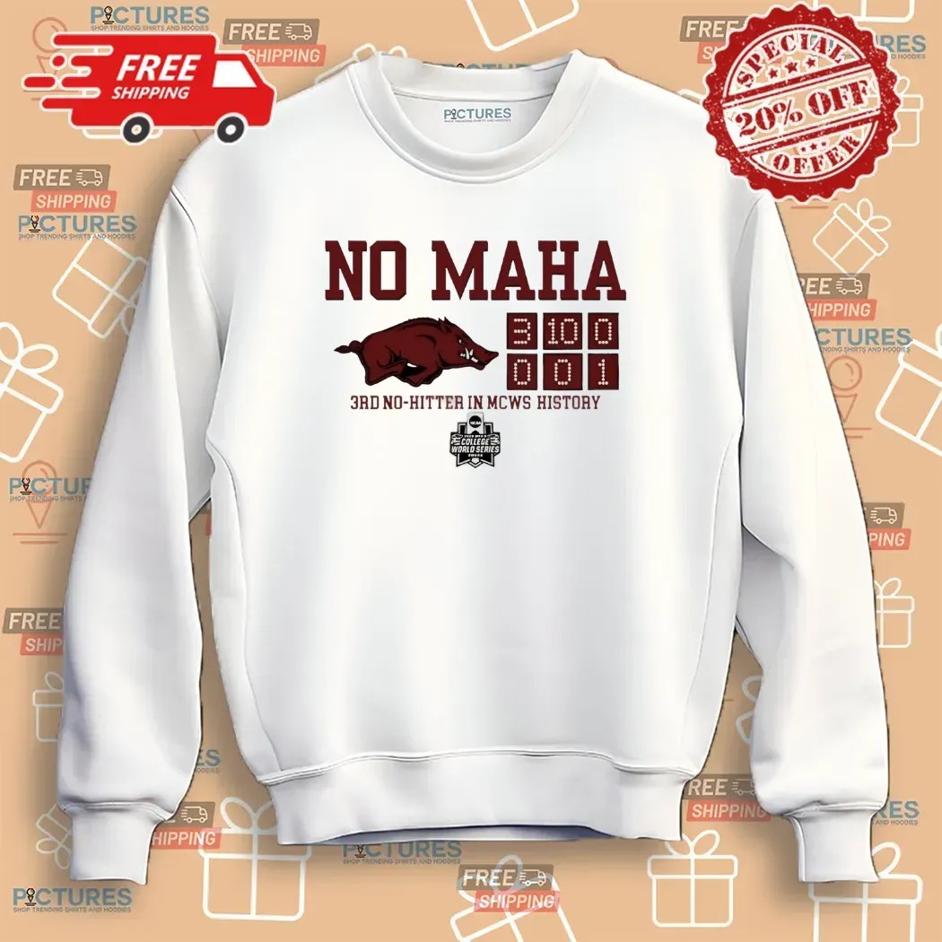Arkansas Razorbacks No-Maha 3rd No Hitter in MCWS History College World Series T Shirt