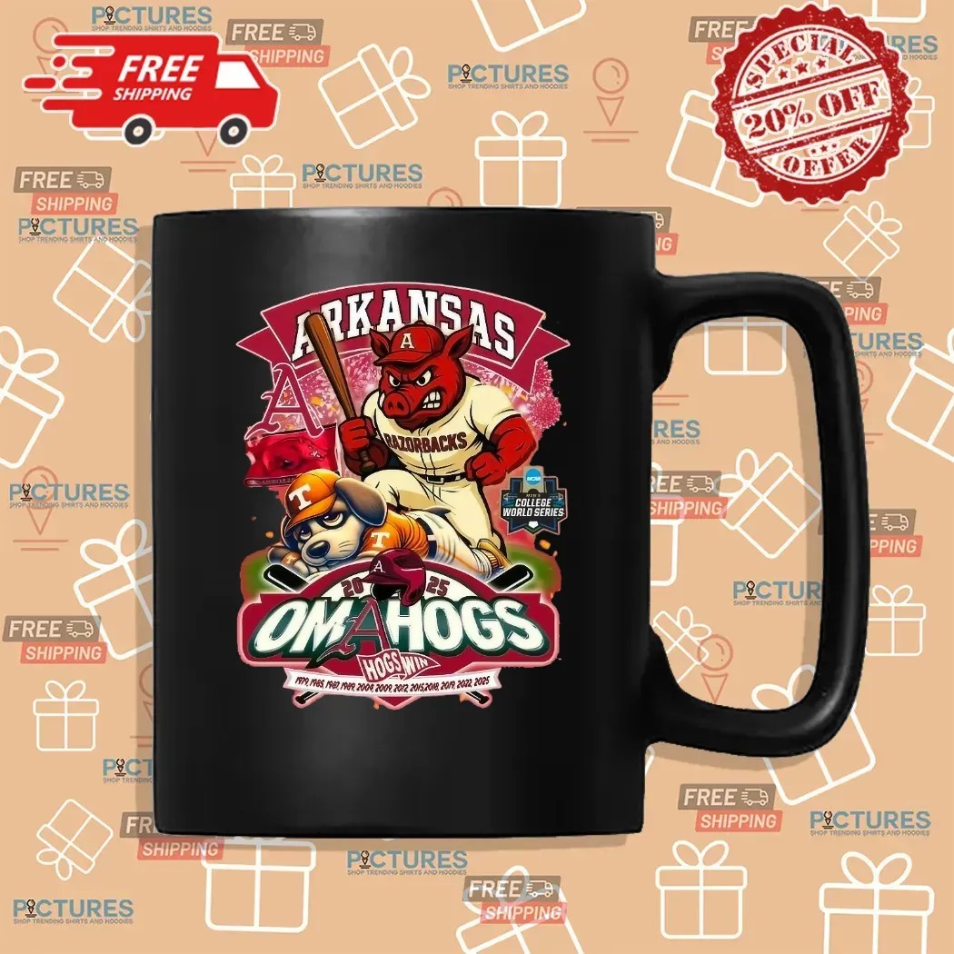 Arkansas Razorbacks Omahogs Hog Win College World Series Mascot T Shirt