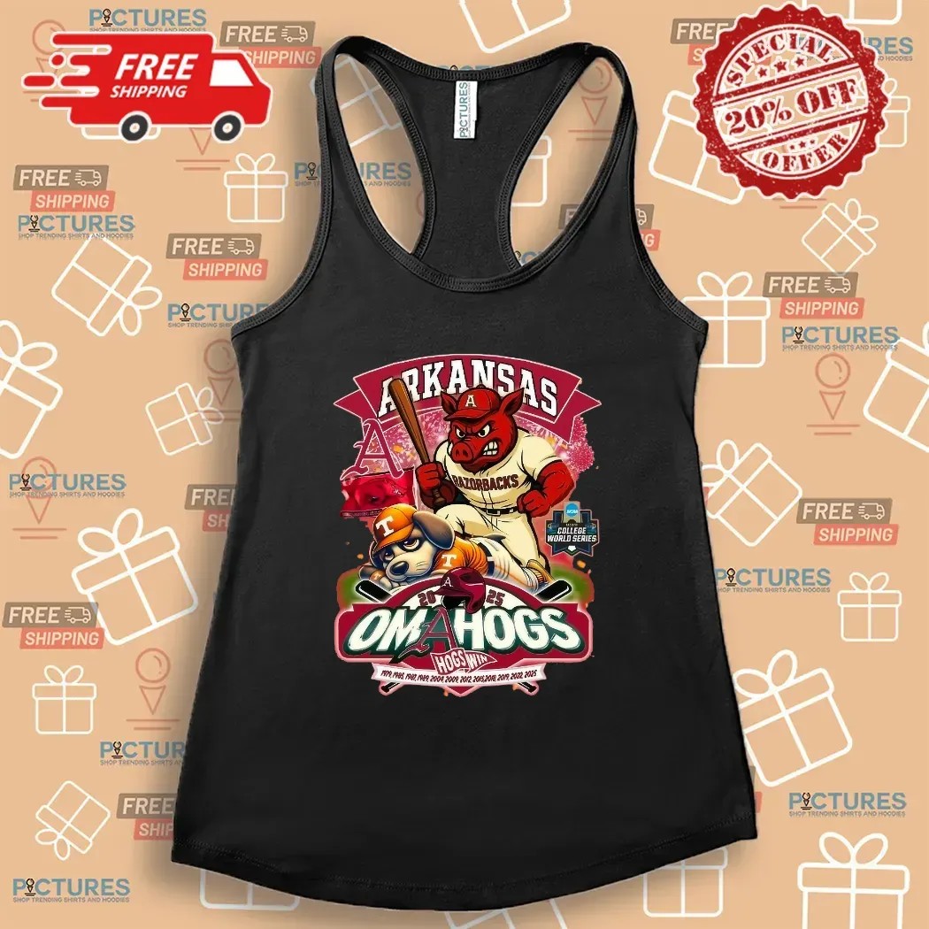 Arkansas Razorbacks Omahogs Hog Win College World Series Mascot T Shirt