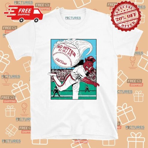 Arkansas Razorbacks WPS No Hitter June 16 2025 Mascot T Shirt