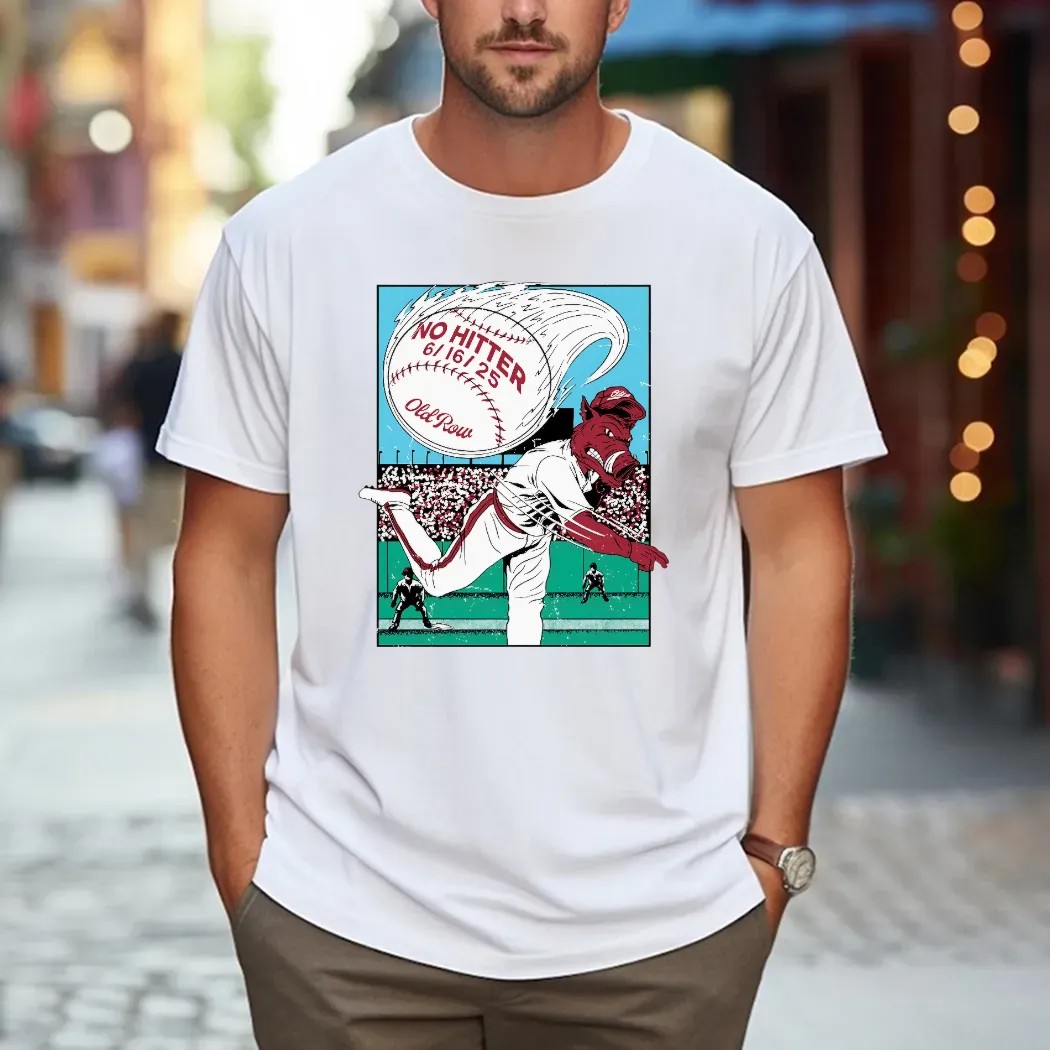 Arkansas Razorbacks WPS No Hitter June 16 2025 Mascot T Shirt