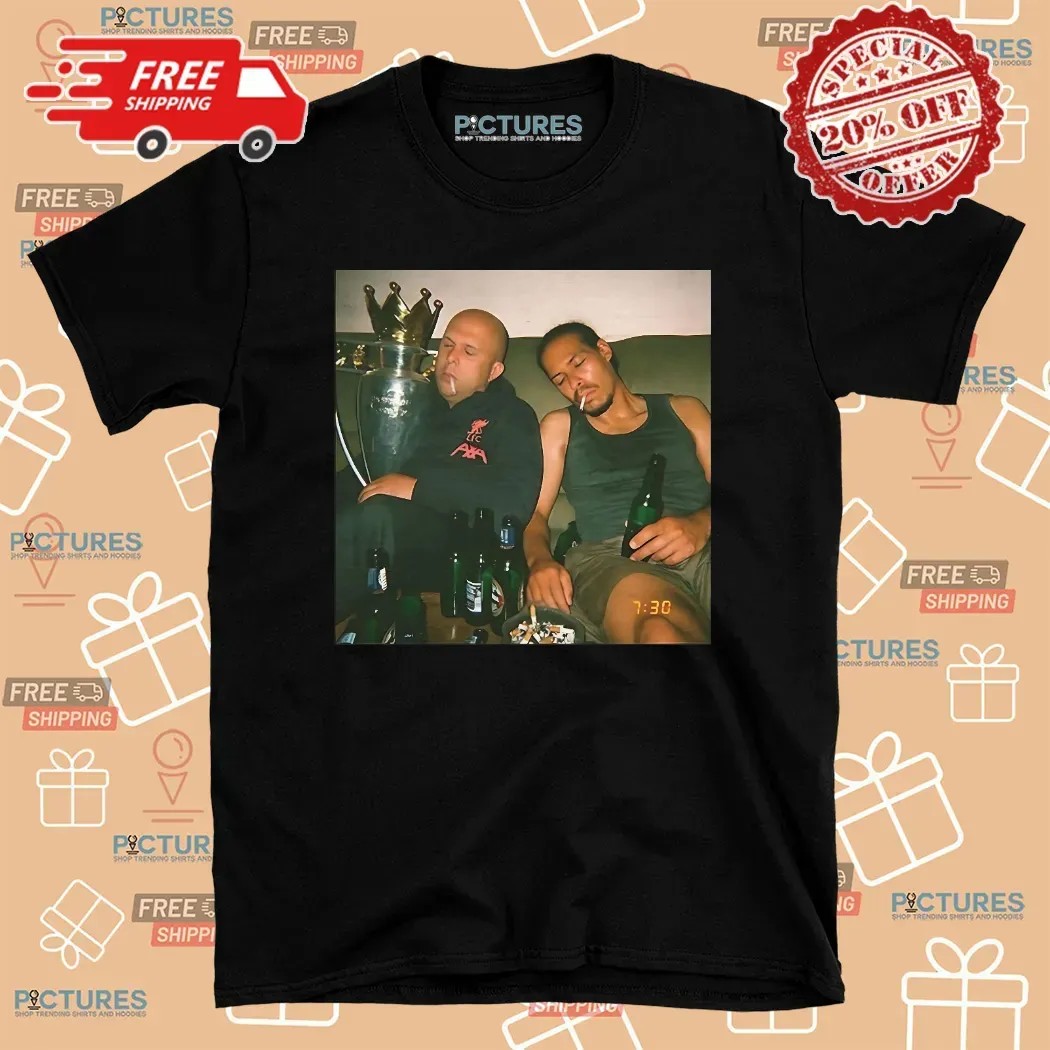 Arne Slot And Virgil Van Dijk Smoking Drunk Champions Vintage T Shirt
